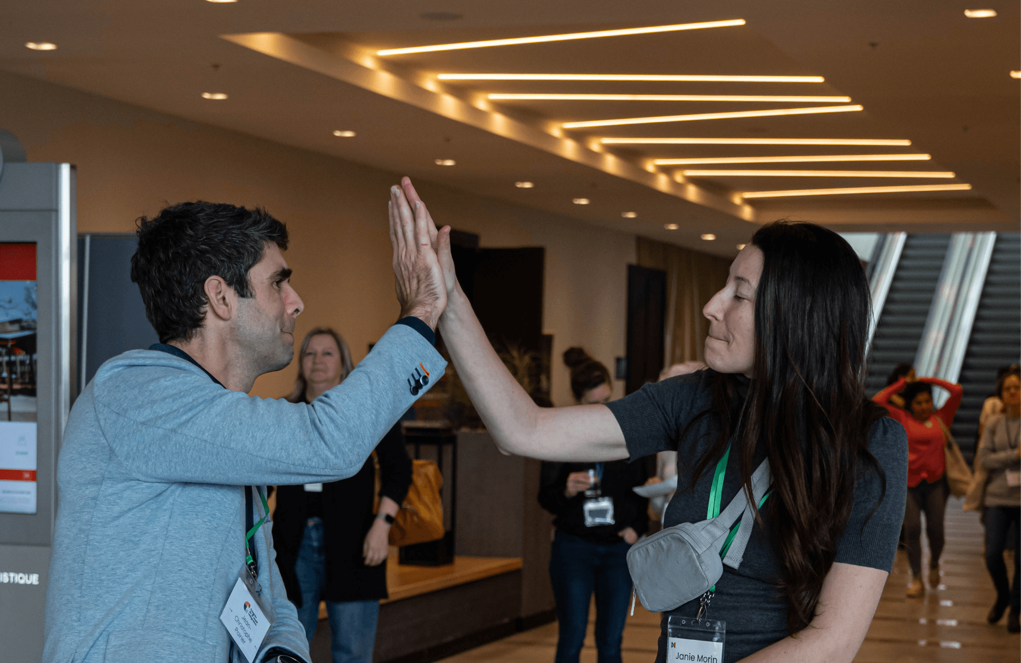 Un moment de rencontre au Congrès
